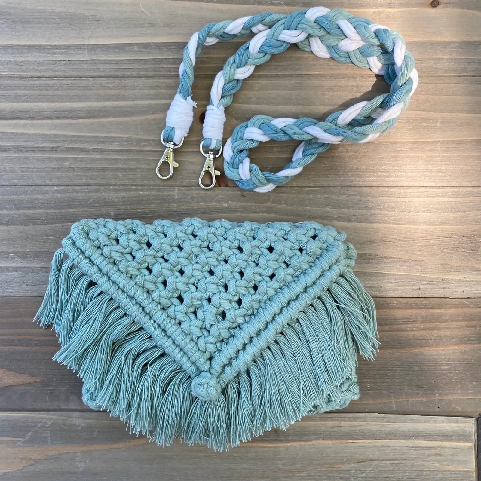 Thumbnail: Daydreamer Collection: In the Grass Macrame Clutch