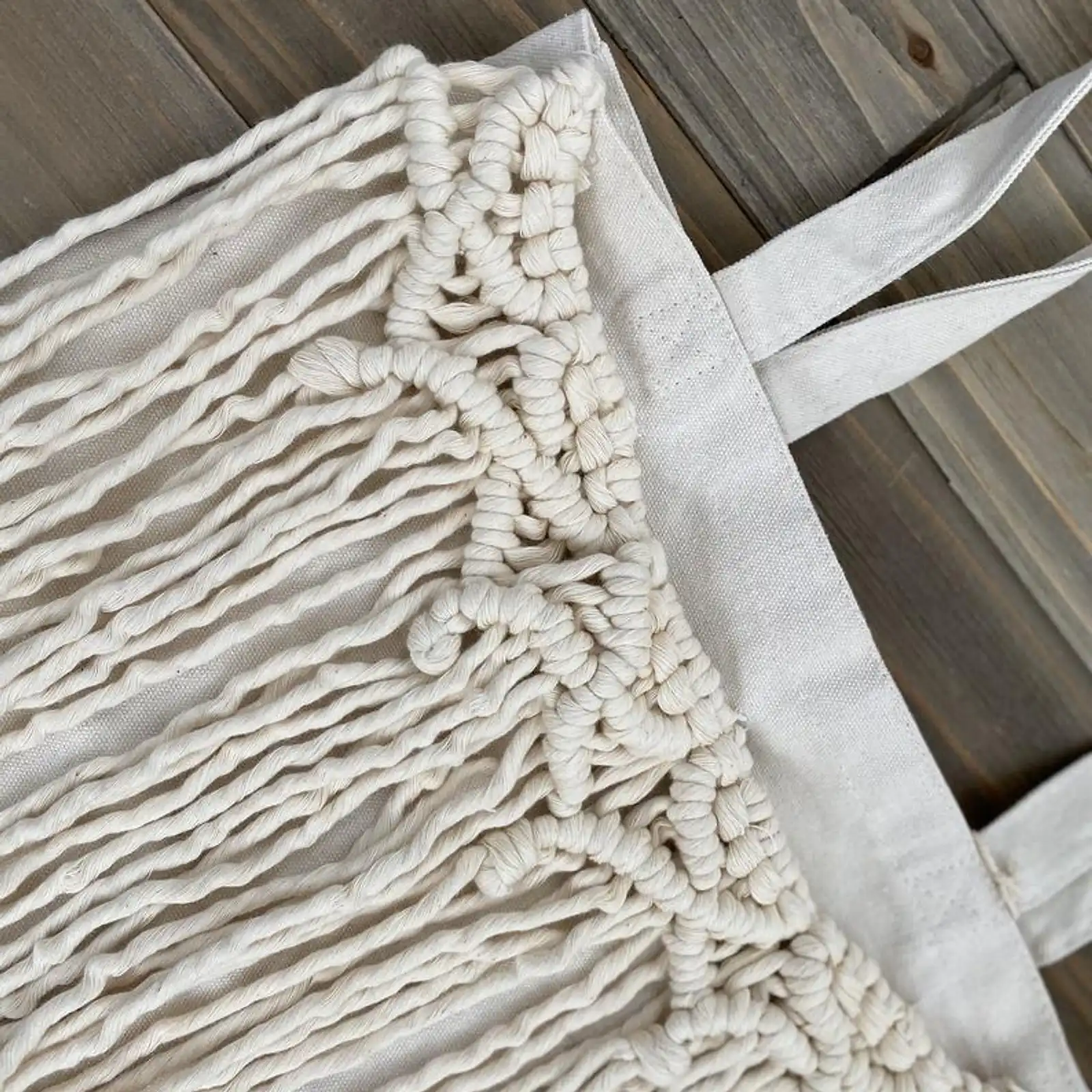 Thumbnail: Macrame + Canvas Bag