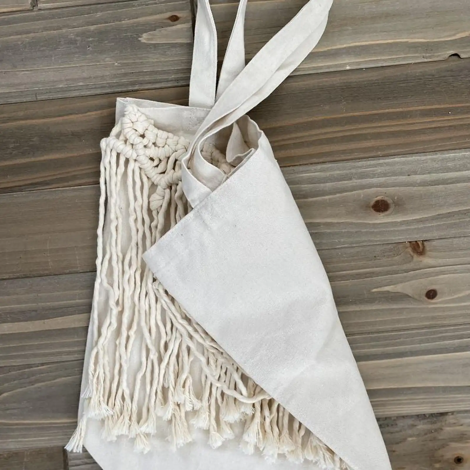 Thumbnail: Macrame + Canvas Bag