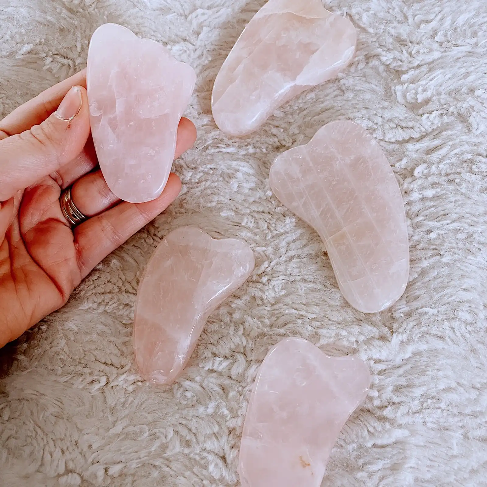 Thumbnail: Rose Quartz Gua Sha Tool