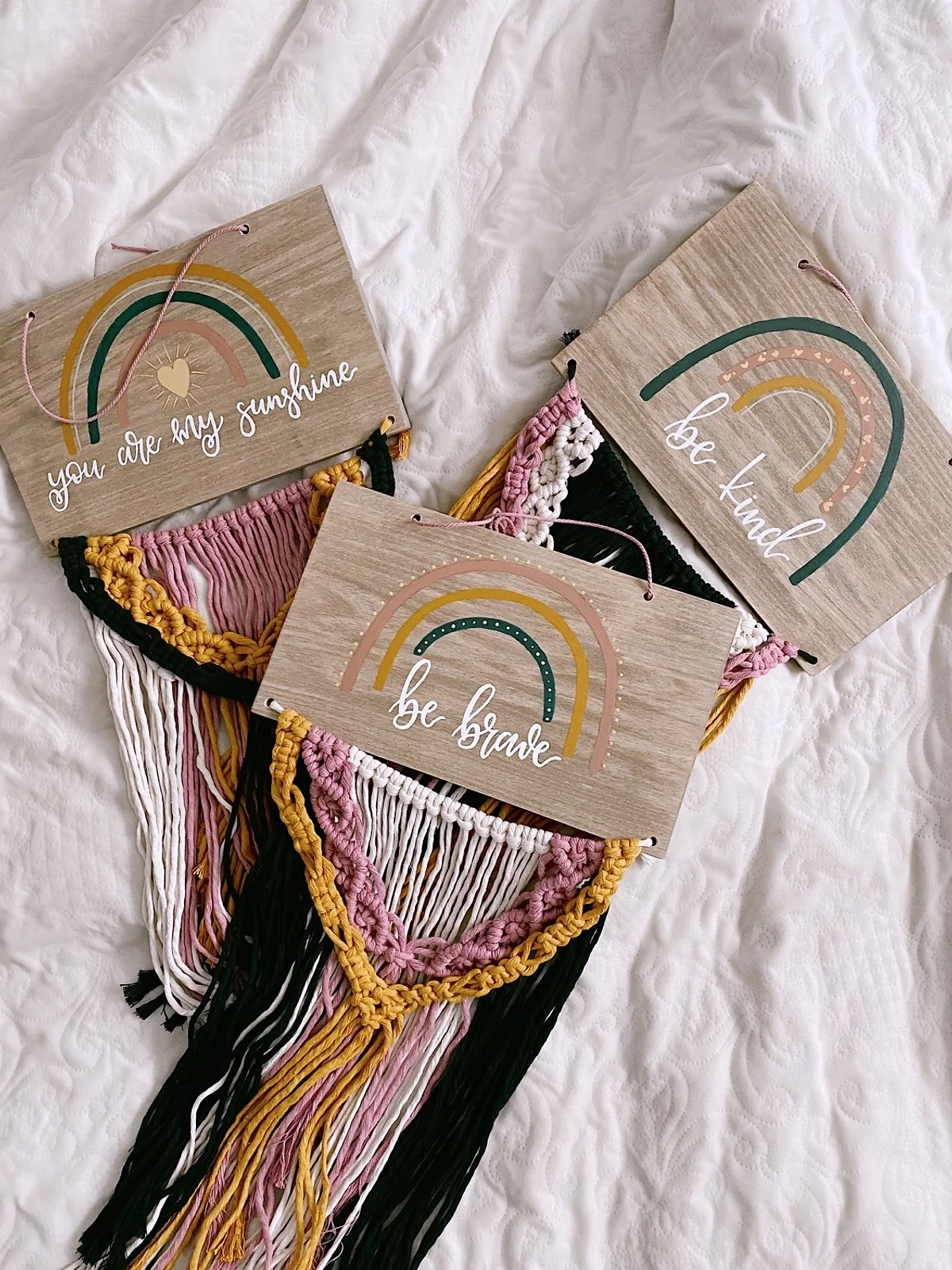 My Mini Maine x MW Designs Rainbow Macrame Signs v2