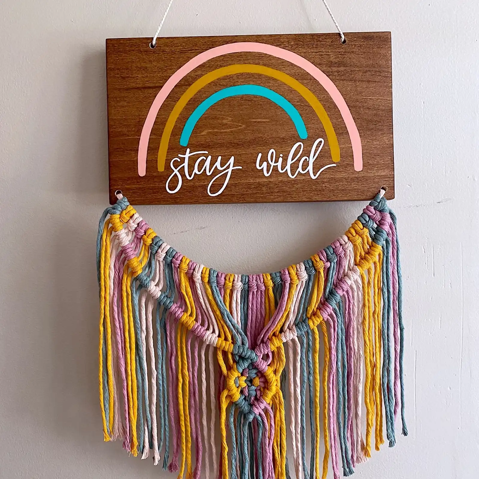Thumbnail: My Mini Maine x MW Designs Rainbow Macrame Signs