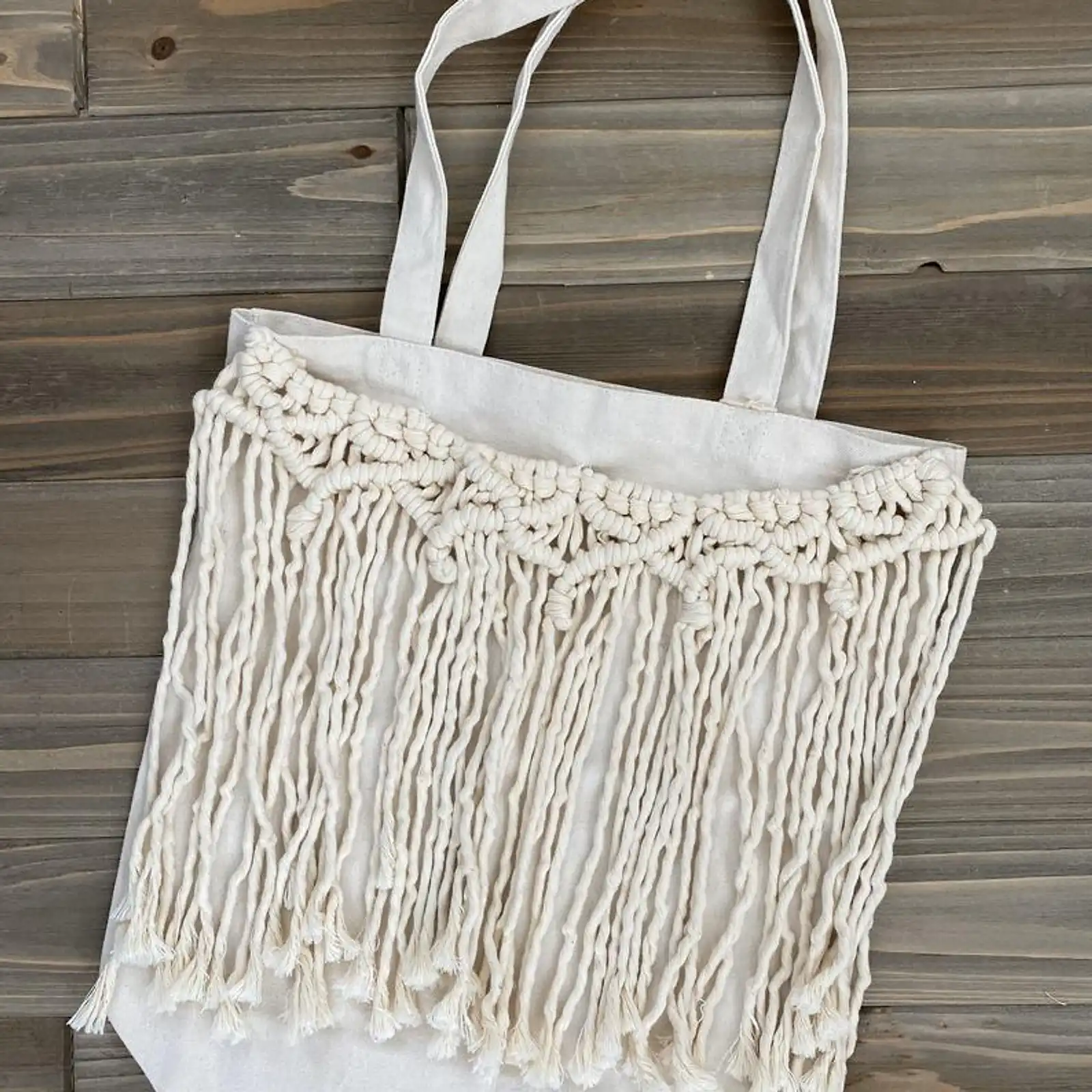 Thumbnail: Macrame + Canvas Bag