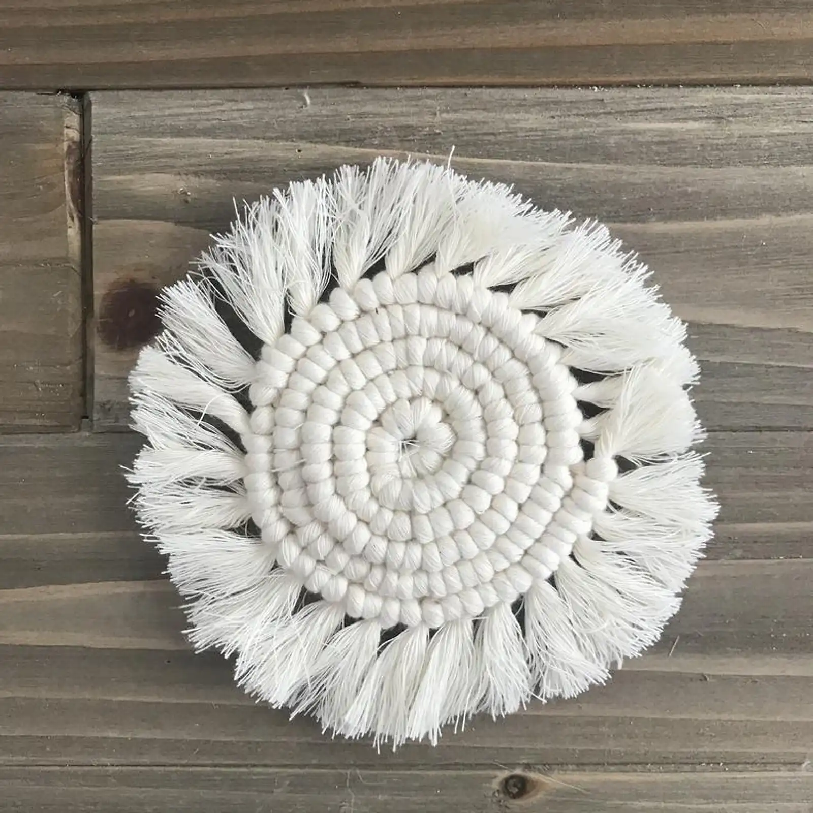 Thumbnail: Round Macrame Coasters - Set of 2